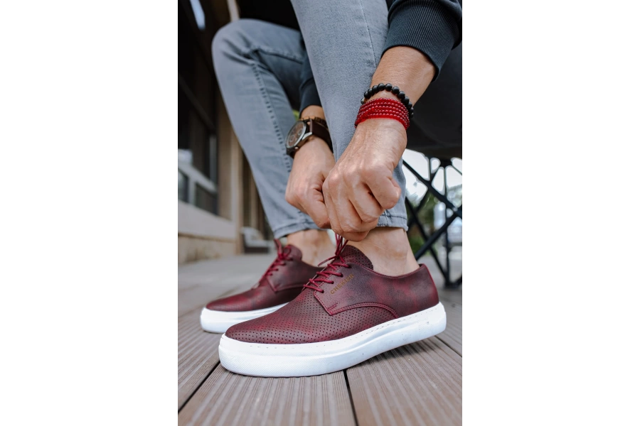 Shoecide Shch061 Cbt Rex Erkek Ayakkabı Bordo