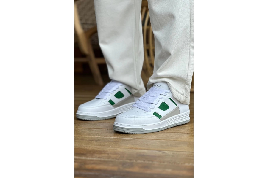 Shoecide Shch2410 Cbt Avax  Erkek Spor Ayakkabı Beyaz/yeşil