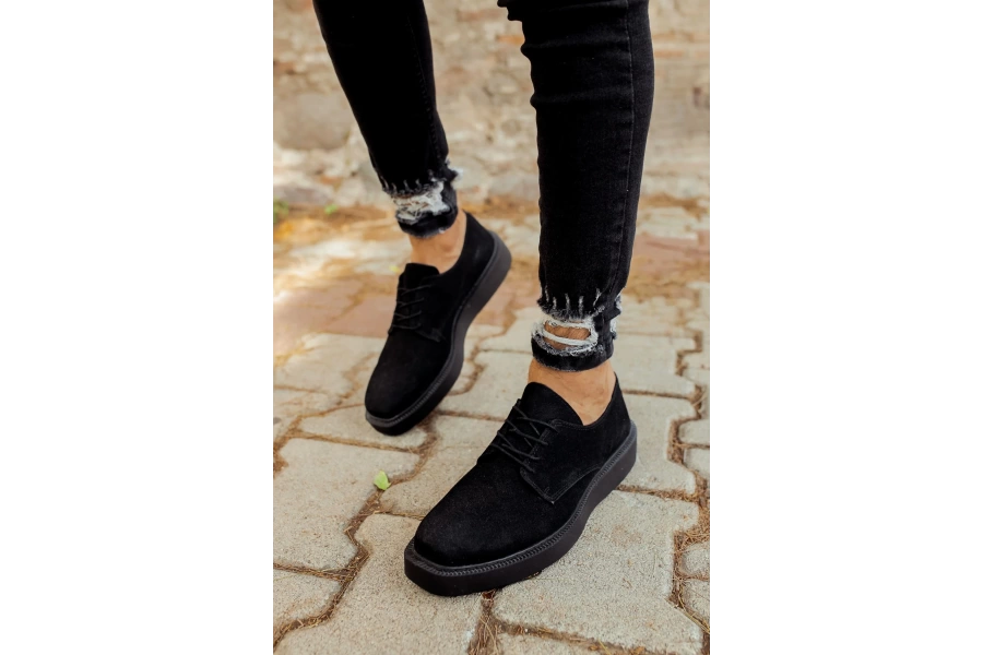 Shoecide Sho001 Bağcıklı Sst Classic Lace Erkek Klasik Ayakkabı Sıyah