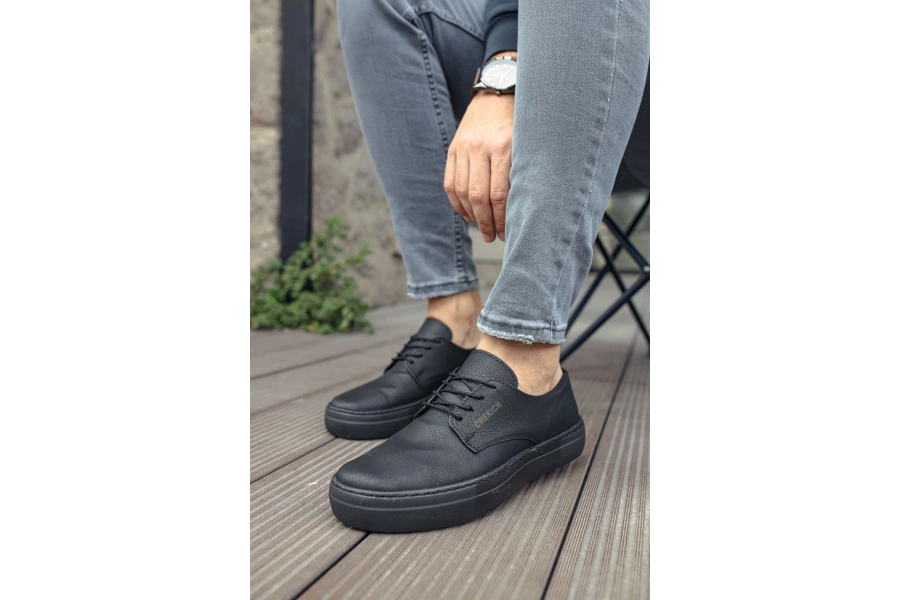 Shoecide Sho005 - Cst Pıttı Erkek Ayakkabı Sıyah