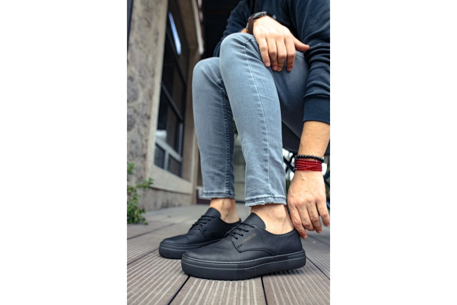Shoecide Sho005 - Cst Pıttı Erkek Ayakkabı Sıyah