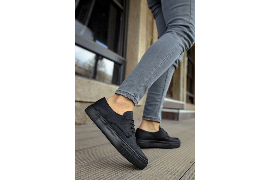 Shoecide Sho005 - Cst Pıttı Erkek Ayakkabı Sıyah