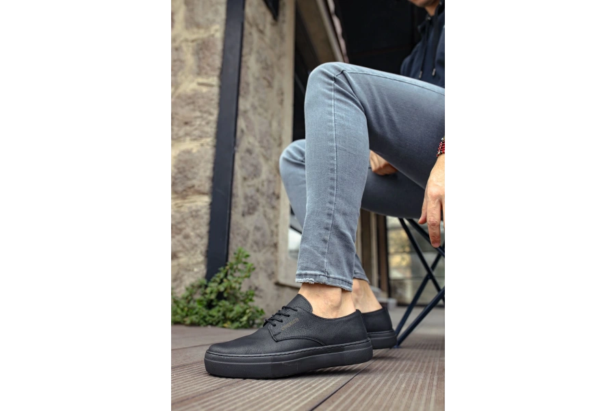 Shoecide Sho005 - Cst Pıttı Erkek Ayakkabı Sıyah