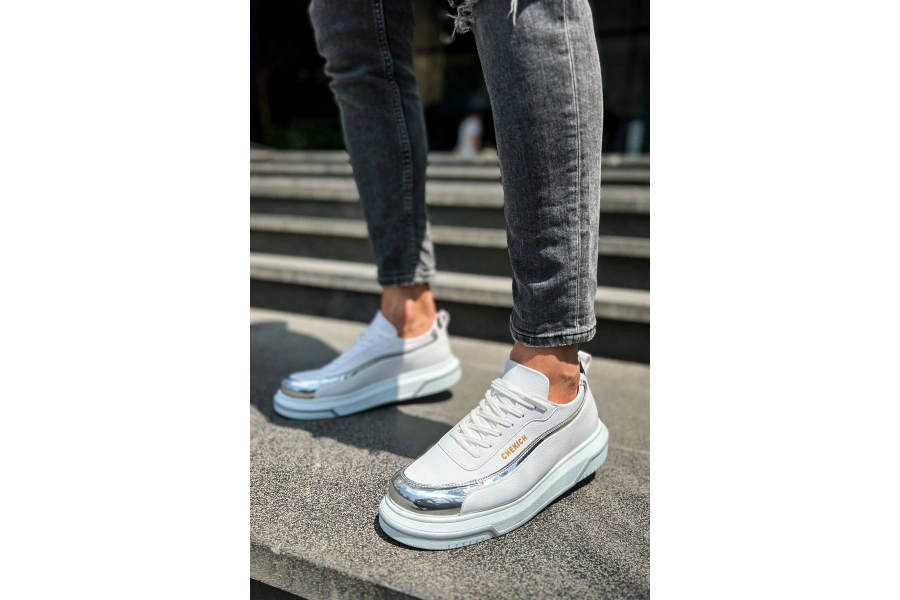Shoecide Sho041 - Cbt Renaissance Erkek Ayakkabı Beyaz/gumus