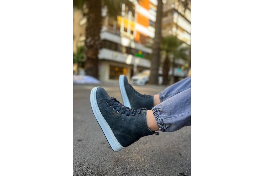 Shoecide Sho055 Bağcıklı Yüksek Taban Cbt Between Erkek Spor Bot Antrasıt