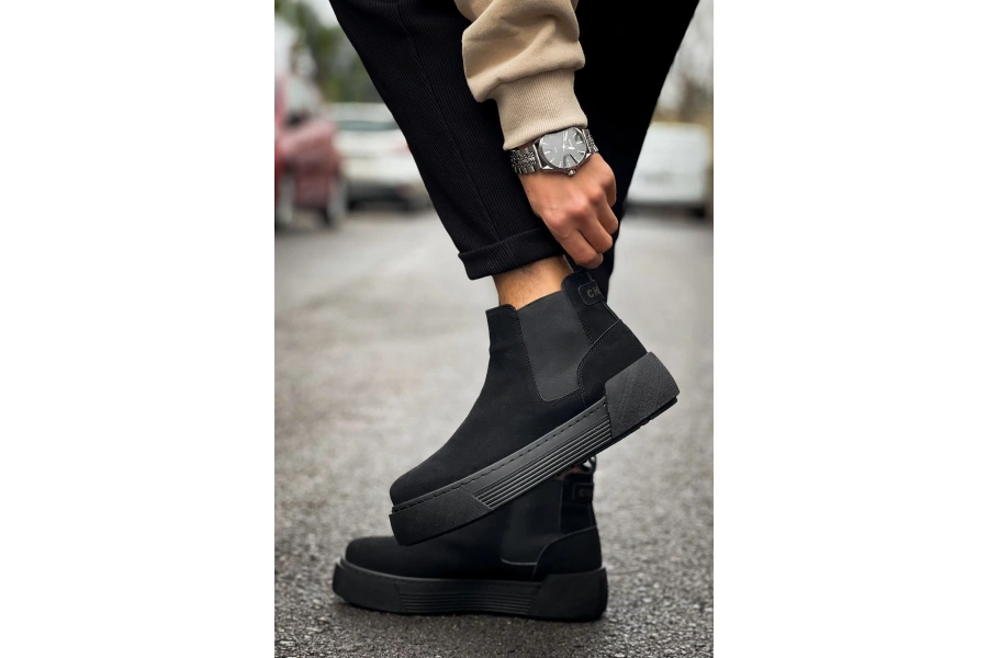 Shoecide Sho069 - Srt Harmany Erkek Bot Sıyah