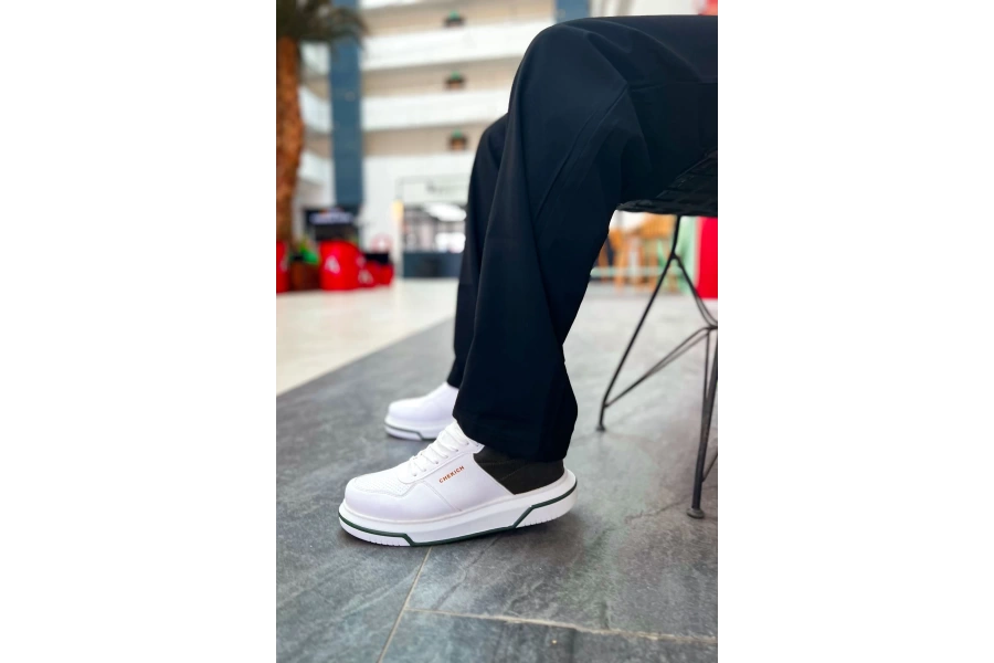 Shoecide Sho075 Cbt Signature Erkek Ayakkabı Beyaz / Hakı