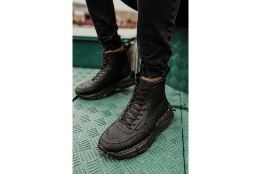 Shoecide Sho077 - St Erkek Spor Bot Sıyah