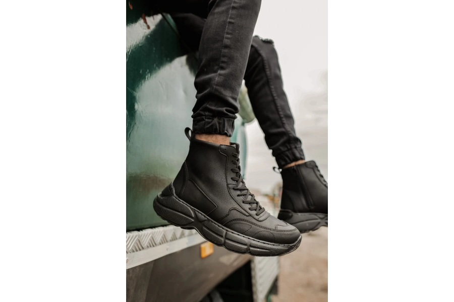 Shoecide Sho077 - St Erkek Spor Bot Sıyah