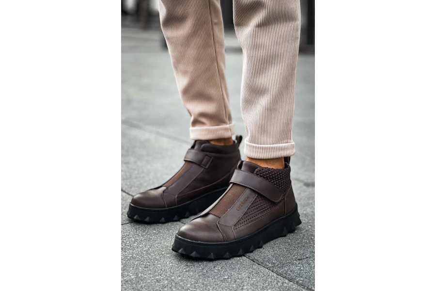 Shoecide Sho103 Cst Pyramid Long Erkek Bot Kahve