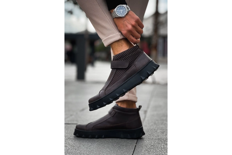 Shoecide Sho103 Cst Pyramid Long Erkek Bot Kahve