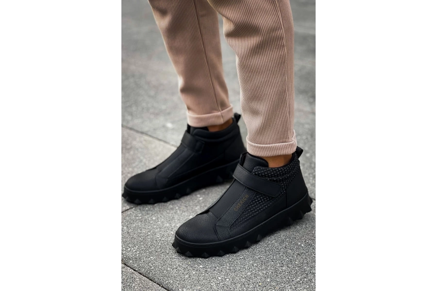 Shoecide Sho103 Cst Pyramid Long Erkek Bot Sıyah