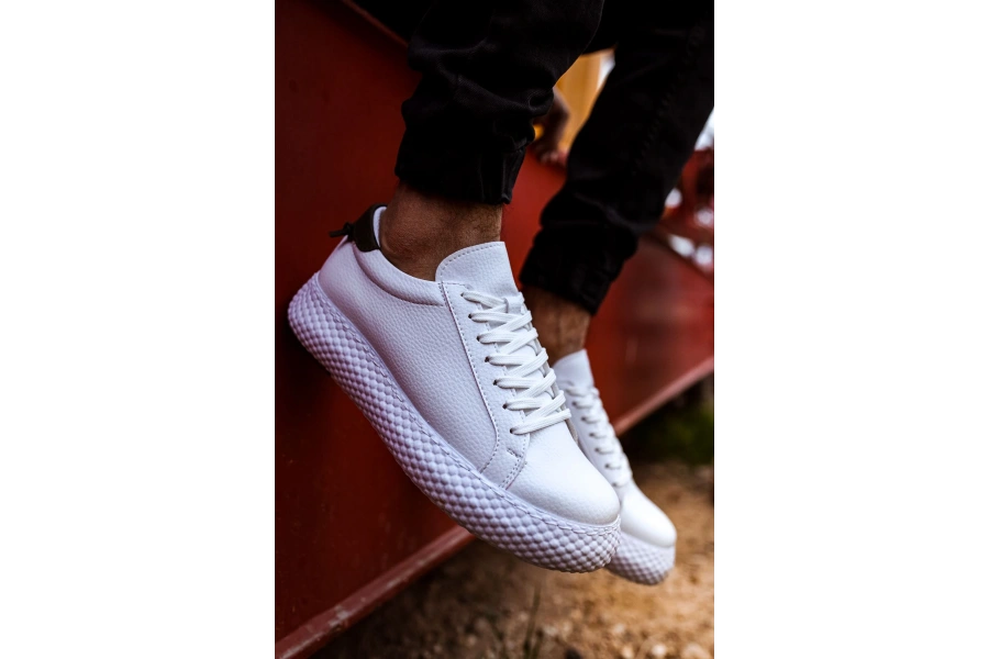 Shoecide Sho107 - Cbt Felibord Erkek Ayakkabı Beyaz / Hakı