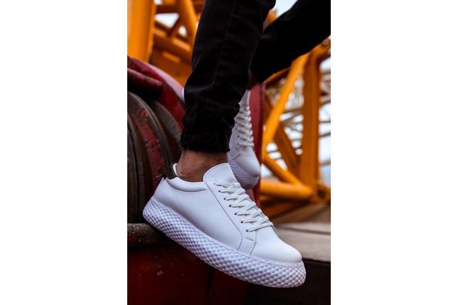Shoecide Sho107 - Cbt Felibord Erkek Ayakkabı Beyaz / Hakı