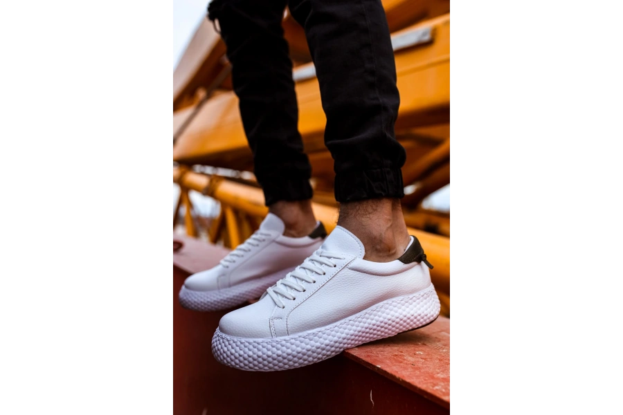 Shoecide Sho107 - Cbt Felibord Erkek Ayakkabı Beyaz / Hakı