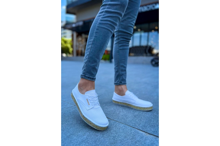 Shoecide Sho117 Bağcıklı Rahat Taban Cbt Stamina Nuova Erkek Ayakkabı Beyaz