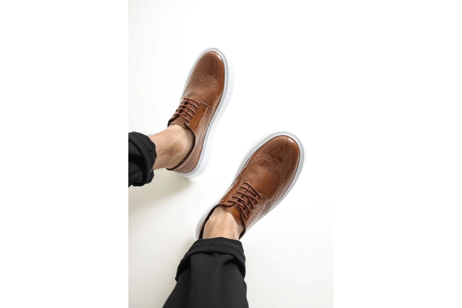Shoecide Sho149 Bağcıklı Spor Klasik Rbt Change Over Erkek Ayakkabı Kahve