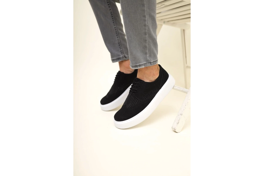 Shoecide Sho149 Bağcıklı Spor Klasik Sbt Change Over Erkek Ayakkabı Sıyah