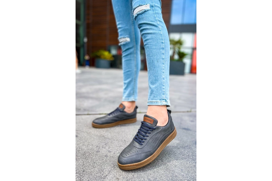 Shoecide Sho157 Bağcıklı Rahat Taban Ckt Retro Erkek Ayakkabı Antrasıt