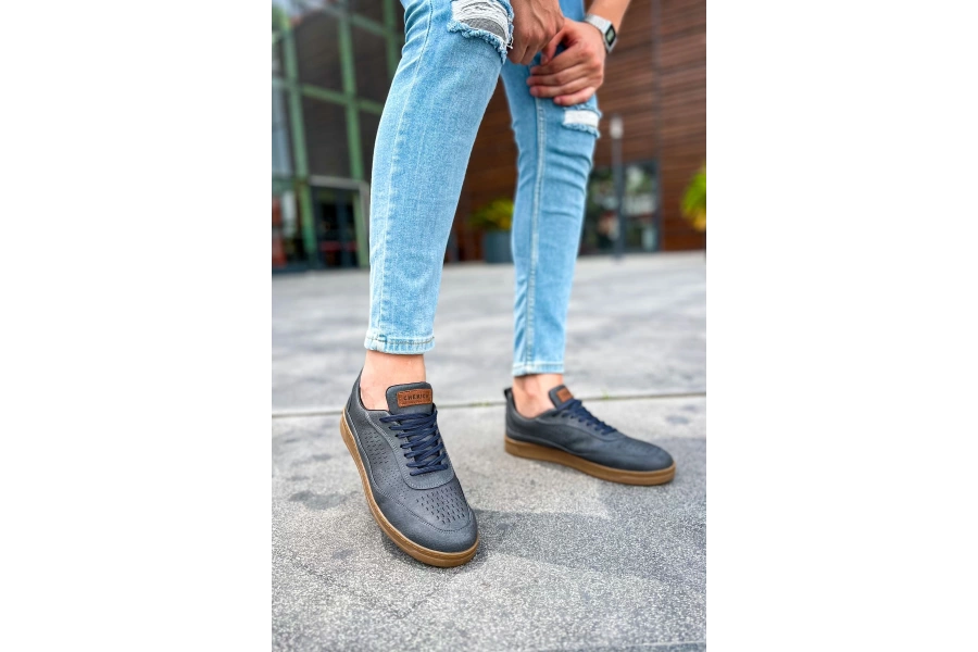 Shoecide Sho157 Bağcıklı Rahat Taban Ckt Retro Erkek Ayakkabı Antrasıt