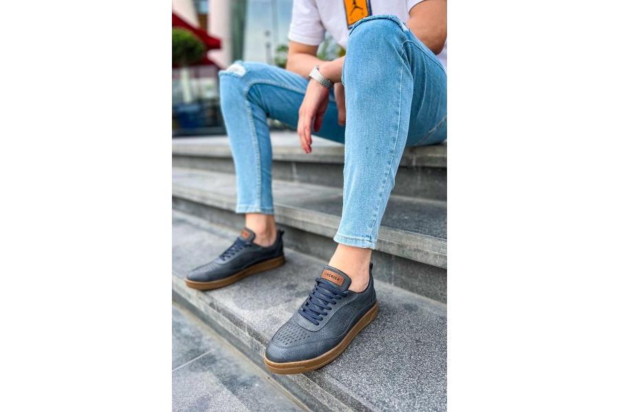 Shoecide Sho157 Bağcıklı Rahat Taban Ckt Retro Erkek Ayakkabı Antrasıt