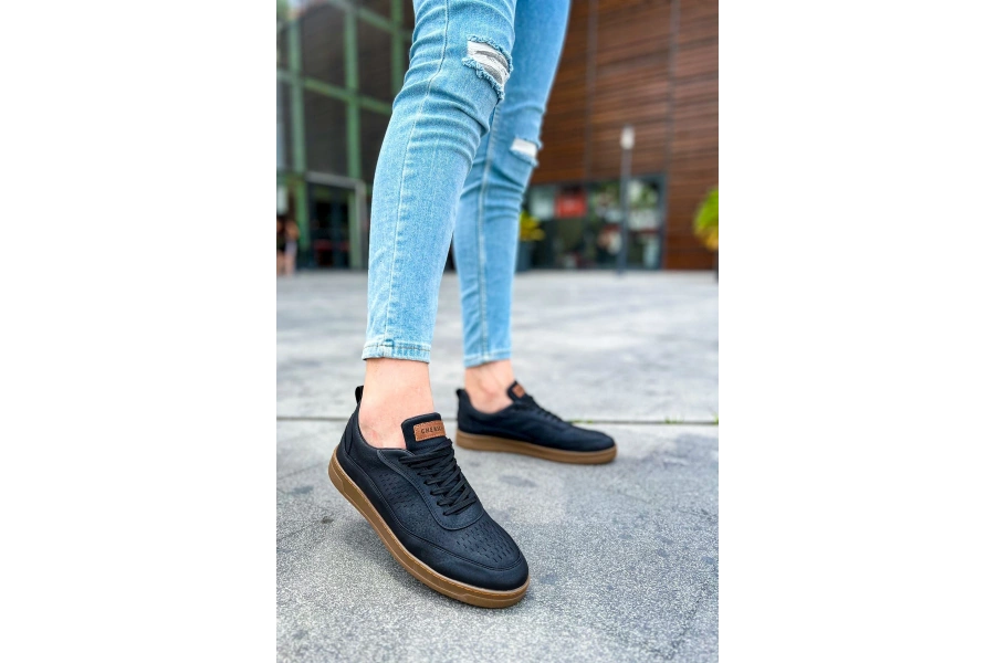 Shoecide Sho157 - Ckt Retro Erkek Ayakkabı Sıyah