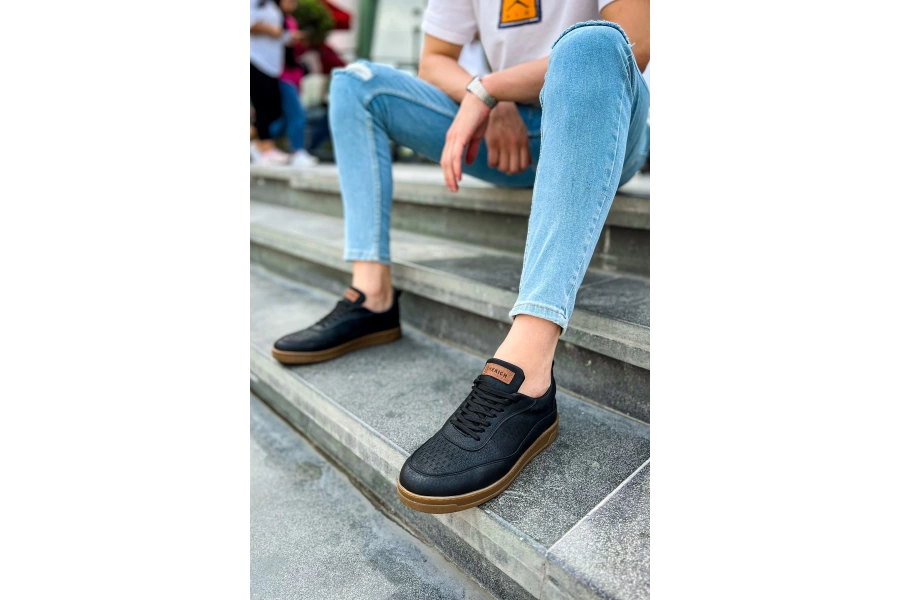 Shoecide Sho157 - Ckt Retro Erkek Ayakkabı Sıyah