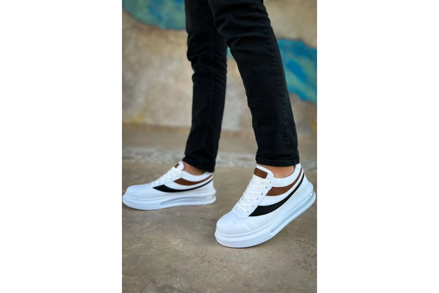 Shoecide Sho172 Bağcıklı Balon Taban Ariosa Rrt Erkek Ayakkabı Beyaz