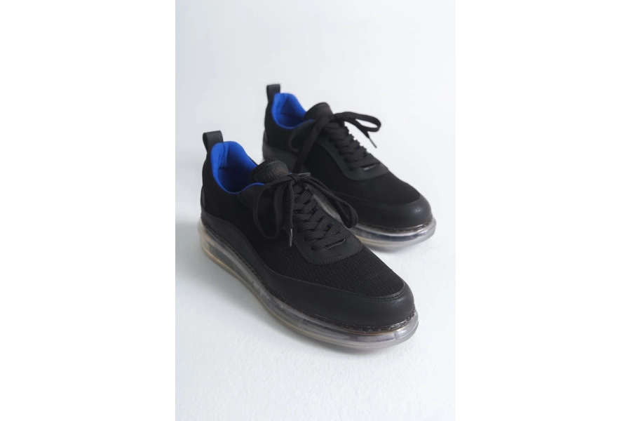 Shoecide Sho181 - Rrt İpekyol  Erkek Ayakkabı Sıyah/sax Mavı