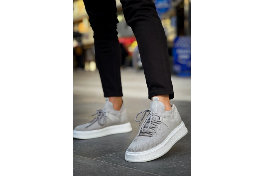 Shoecide Sho2408 Bağcıklı Yüksek Taban Tbt Fusion Erkek Spor Ayakkabı Antrasıt