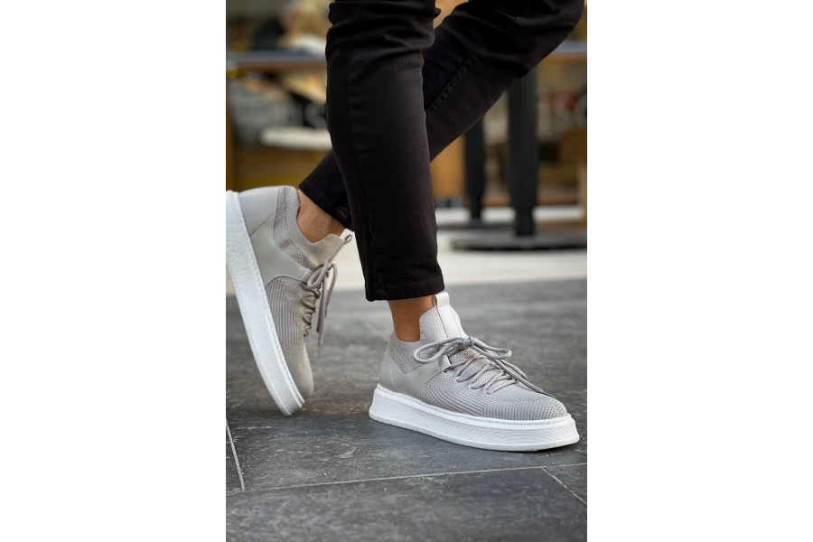 Shoecide Sho2408 Bağcıklı Yüksek Taban Tbt Fusion Erkek Spor Ayakkabı Antrasıt