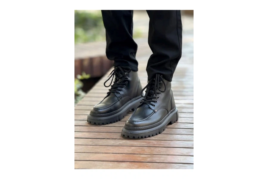 Shoecide Sho2529 - Fantasya St Erkek Bot Sıyah