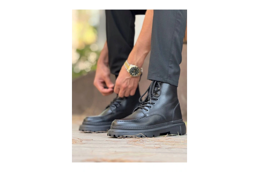 Shoecide Sho2529 - Fantasya St Erkek Bot Sıyah