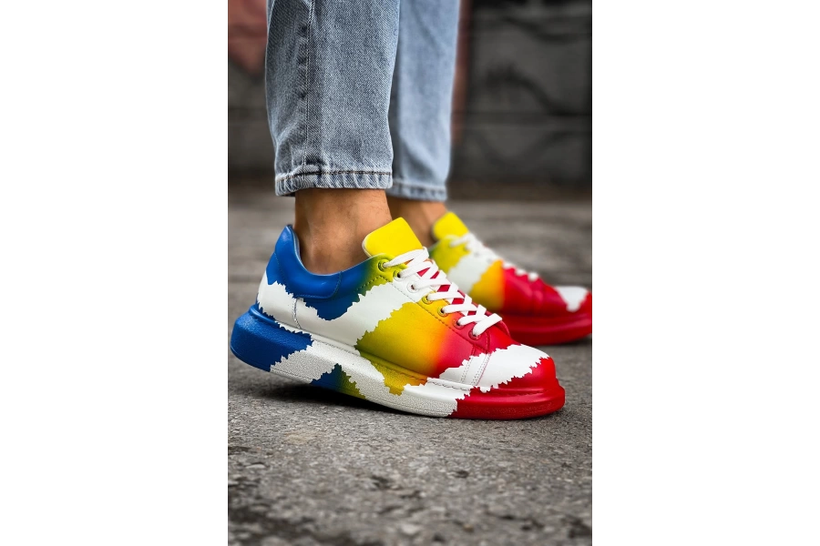 Shoecide Sho254 Bağcıklı Yüksek Taban Özel Tasarım Cbt Pittura Erkek Ayakkabı 552 Treecolor X