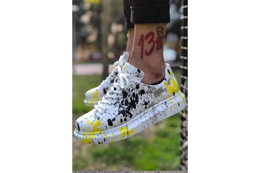 Shoecide Sho255 Bağcıklı Yüksek Taban Cbt Colorfull Erkek Ayakkabı S.beneklı