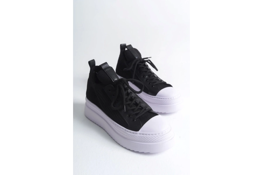 Shoecide Sho2601 - Triko Erkek Ayakkabı Sıyah