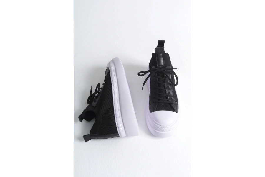 Shoecide Sho2601 - Triko Erkek Ayakkabı Sıyah