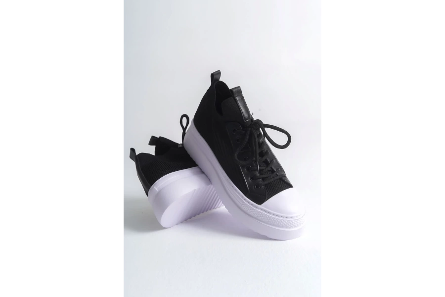 Shoecide Sho2601 - Triko Erkek Ayakkabı Sıyah