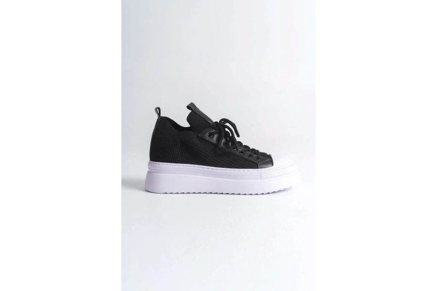 Shoecide Sho2601 - Triko Erkek Ayakkabı Sıyah