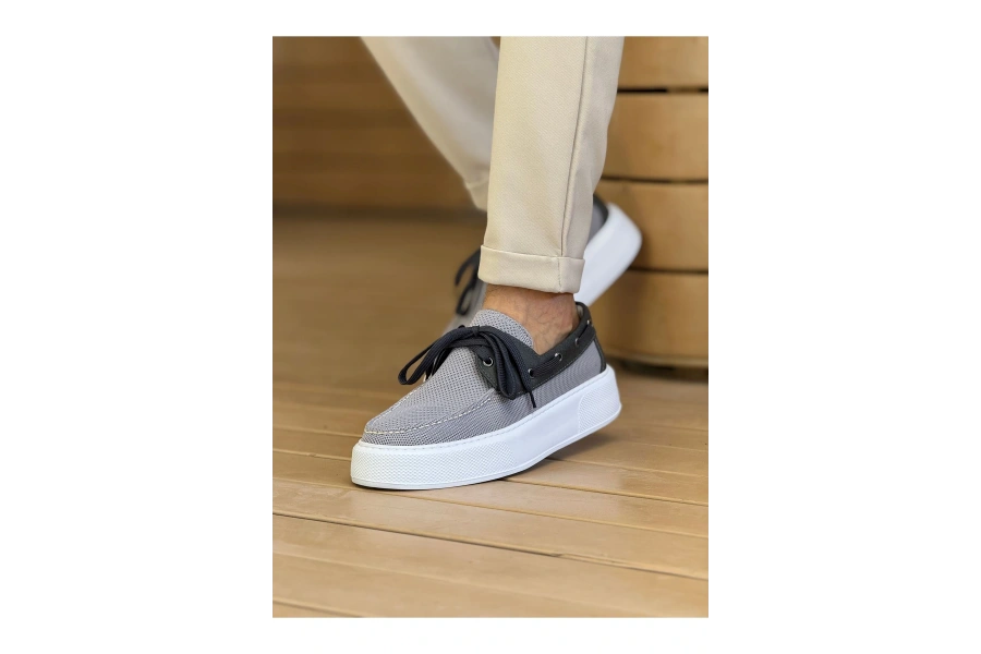 Shoecide Sho2602 - Triko Erkek Ayakkabı Antrasıt