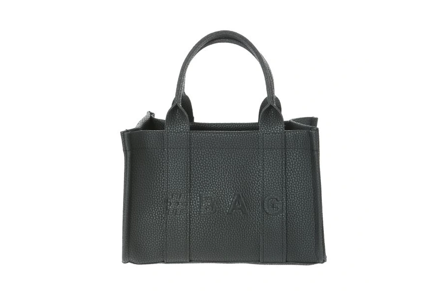 Shoecide Siyah Deri Mini Tote Çanta