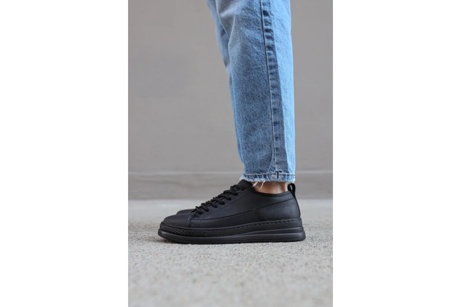 Shoecide Sneakers Ayakkabı 010 Siyah (siyah Taban)