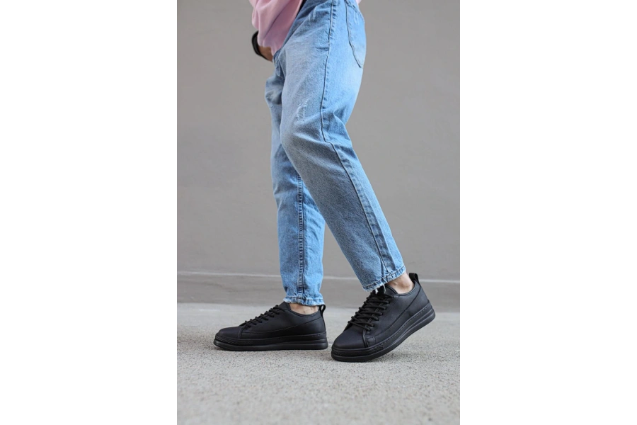 Shoecide Sneakers Ayakkabı 010 Siyah (siyah Taban)