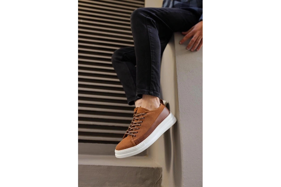 Shoecide Sneakers Ayakkabı 010 Taba Süet