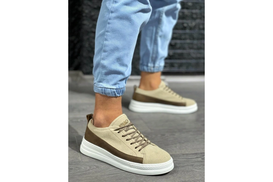 Shoecide Sneakers Ayakkabı 010 Vizon Süet