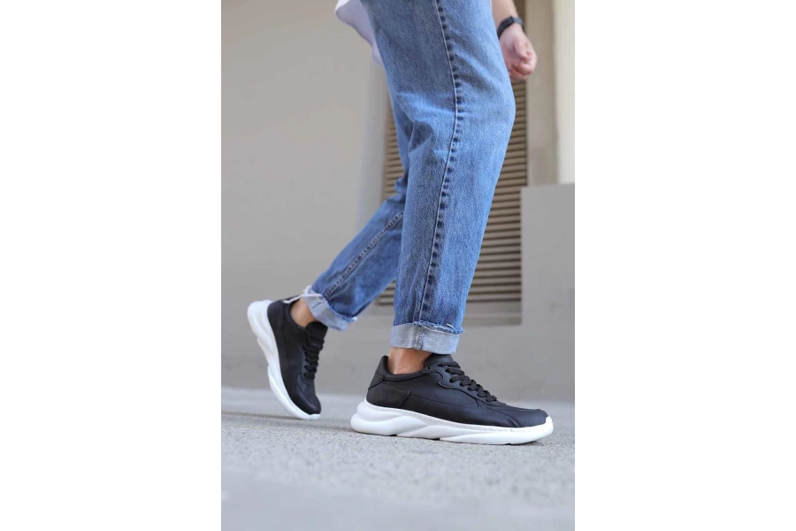 Shoecide Sneakers Ayakkabı 065 Siyah (beyaz Taban)