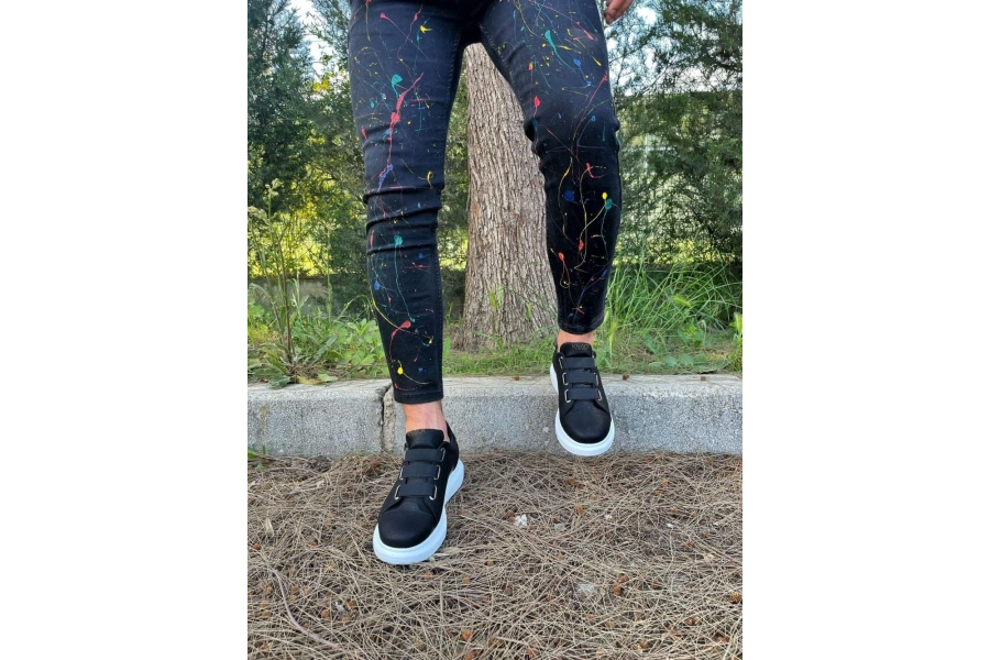 Shoecide Sneakers Ayakkabı 889 Siyah (beyaz Taban)