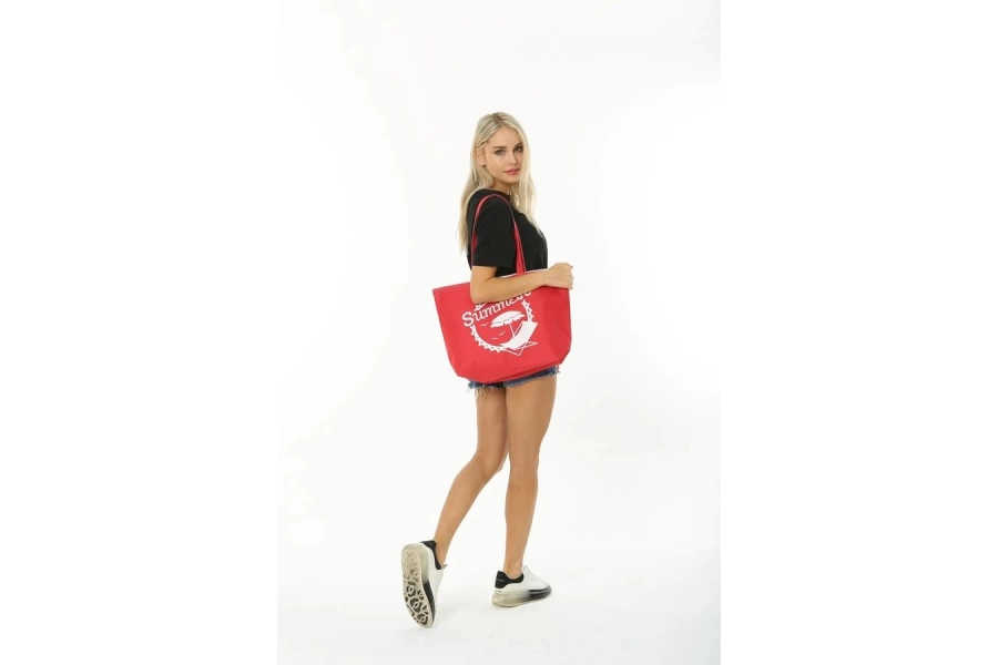 Shoecide Summer Beach Bag Plaj Çantası Kırmızı