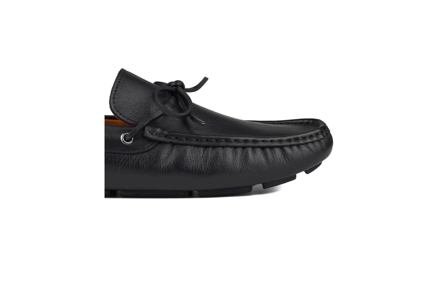 Shoecide Syedra Siyah Hakiki Deri Erkek Loafer Ayakkabı
