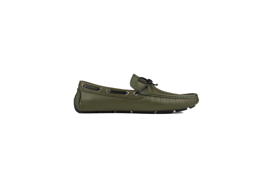 Shoecide Syedra Yeşil Hakiki Deri Erkek Loafer Ayakkabı
